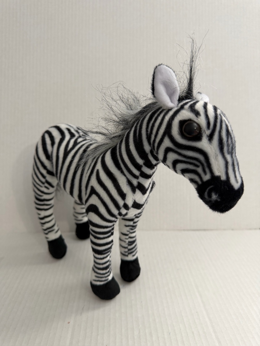 Tigerhart Zebenjo the Zebra Standing Black & White Zebra Plush